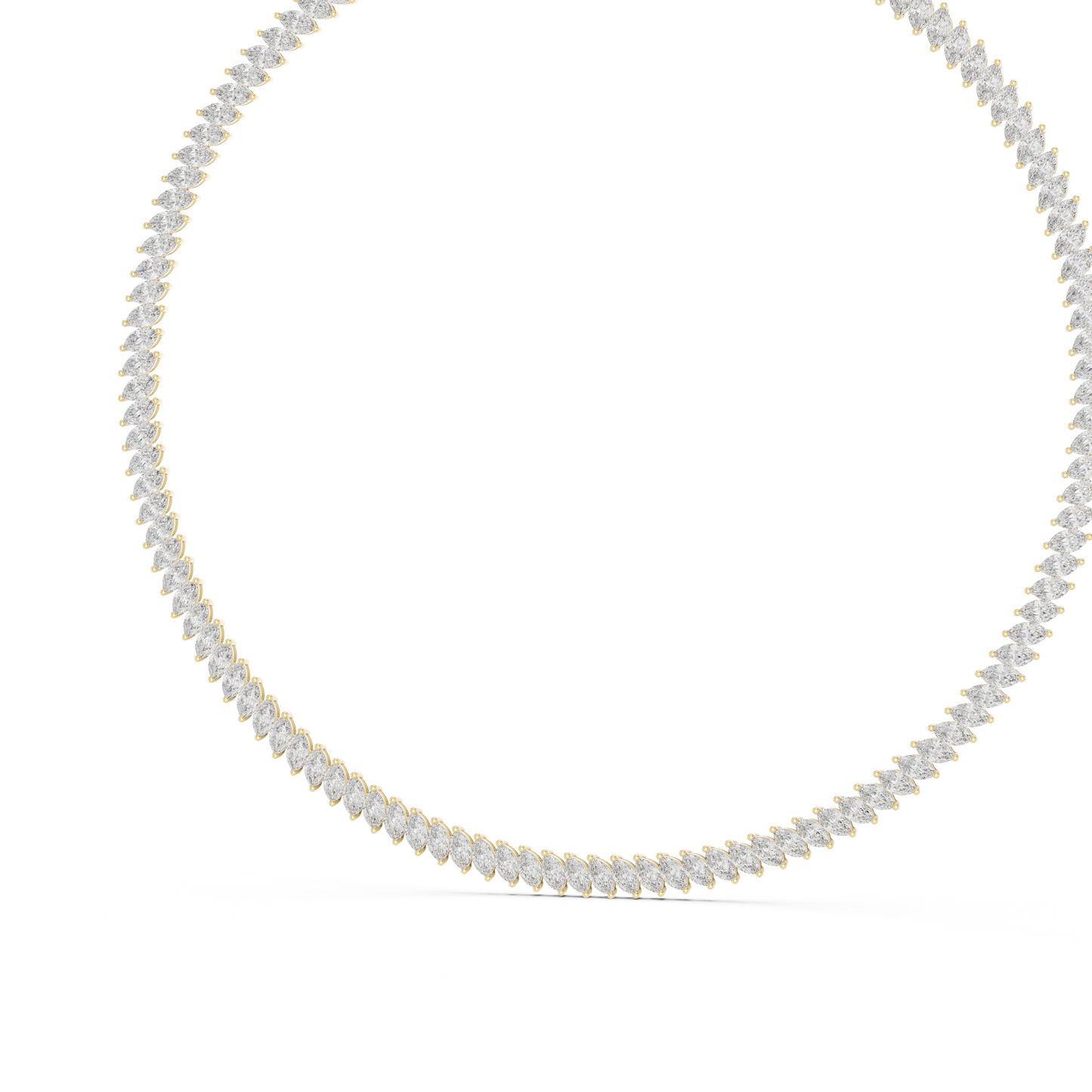 Marquise Cut Lab Grown & Natural Diamond Very Stunning And Classic Look Women Necklace For Her