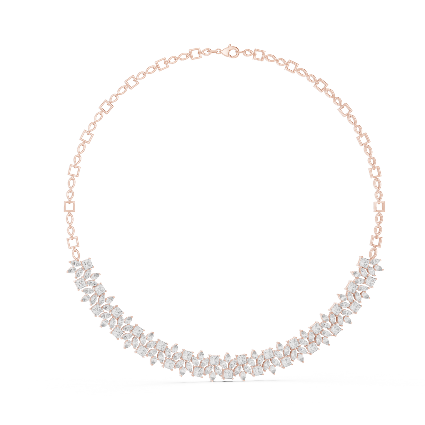 23.22 Ct Pear, Princess And Marquise Cut Lab Grown Diamond New Classic Diamond Necklace for Her