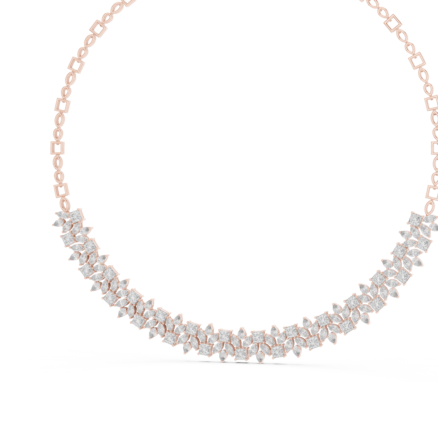 23.22 Ct Pear, Princess And Marquise Cut Lab Grown Diamond New Classic Diamond Necklace for Her