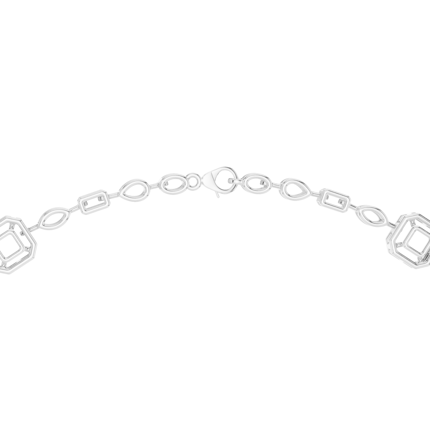10k Solid Gold White Gold All Shapes Lab Grown Diamond Daily Wear Diamond Necklace For You