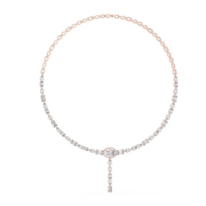 15.73 Ct 14k Solid Gold Lab Grown Diamond Graduation Diamond Necklace For Anniversary Gift