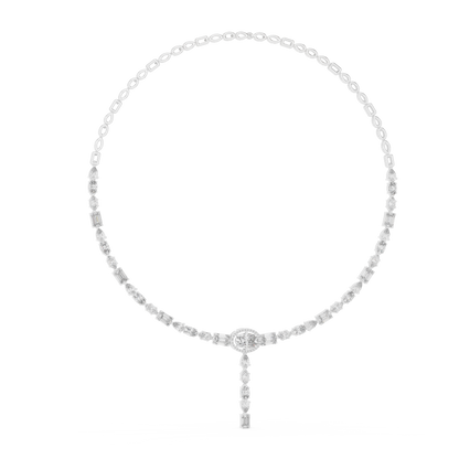 15.73 Ct 14k Solid Gold Lab Grown Diamond Graduation Diamond Necklace For Anniversary Gift