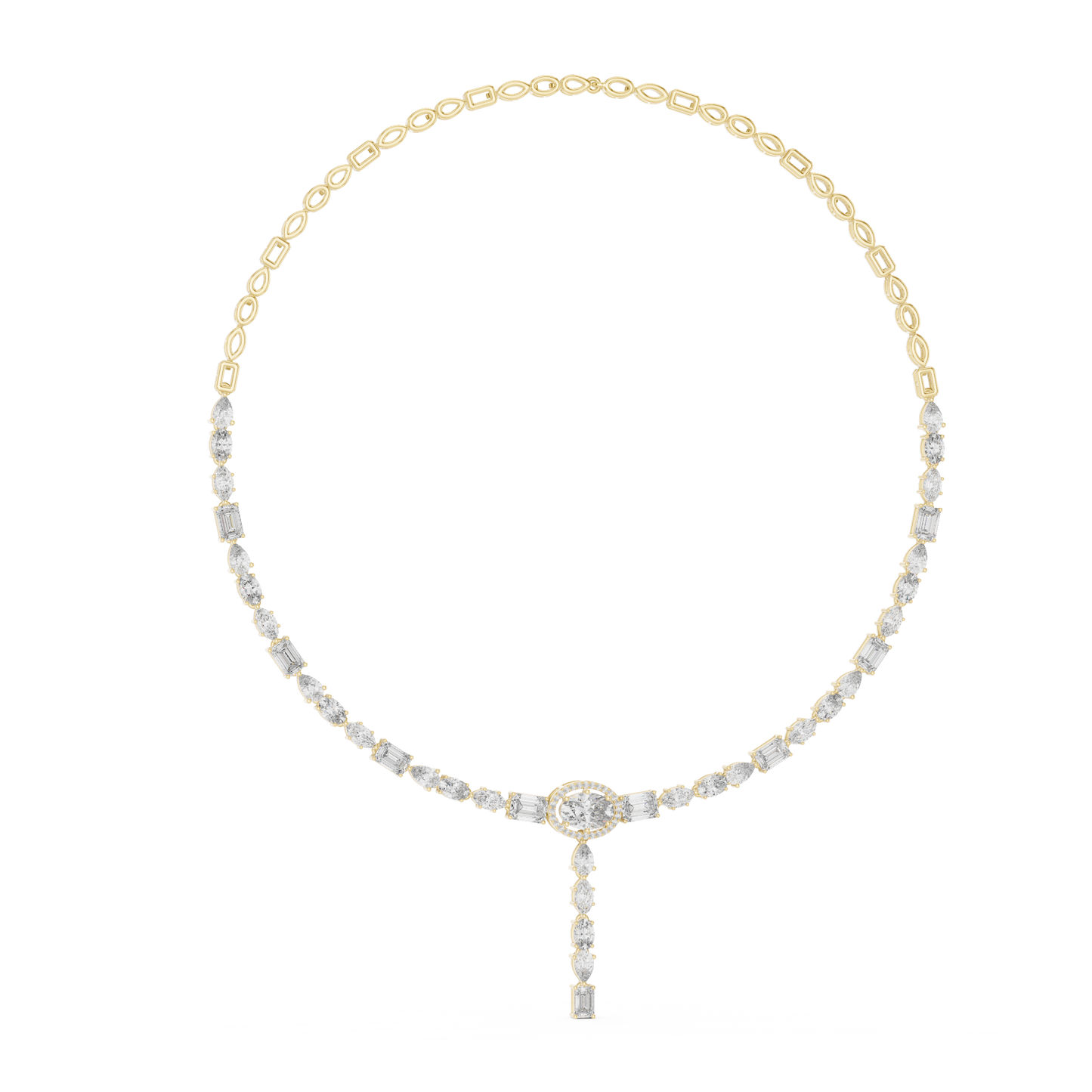 15.73 Ct 14k Solid Gold Lab Grown Diamond Graduation Diamond Necklace For Anniversary Gift