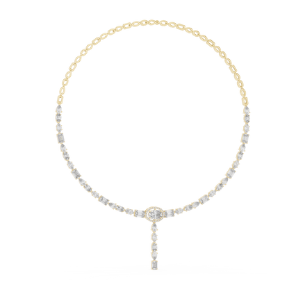 15.73 Ct 14k Solid Gold Lab Grown Diamond Graduation Diamond Necklace For Anniversary Gift