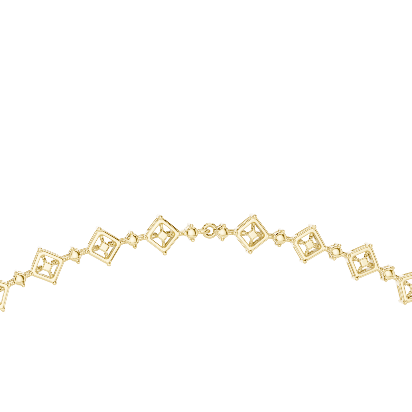 Round, Pear, Emerald, Shapes Lab Grown Diamond 18k Solid Gold Vintage Classic Diamond Necklace