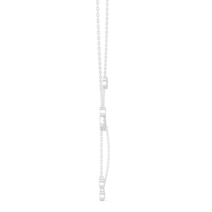 Round And Oval Shape Lab Grown & Natural Diamond 14k Solid Rose Gold Party Wear Women Diamond Necklace