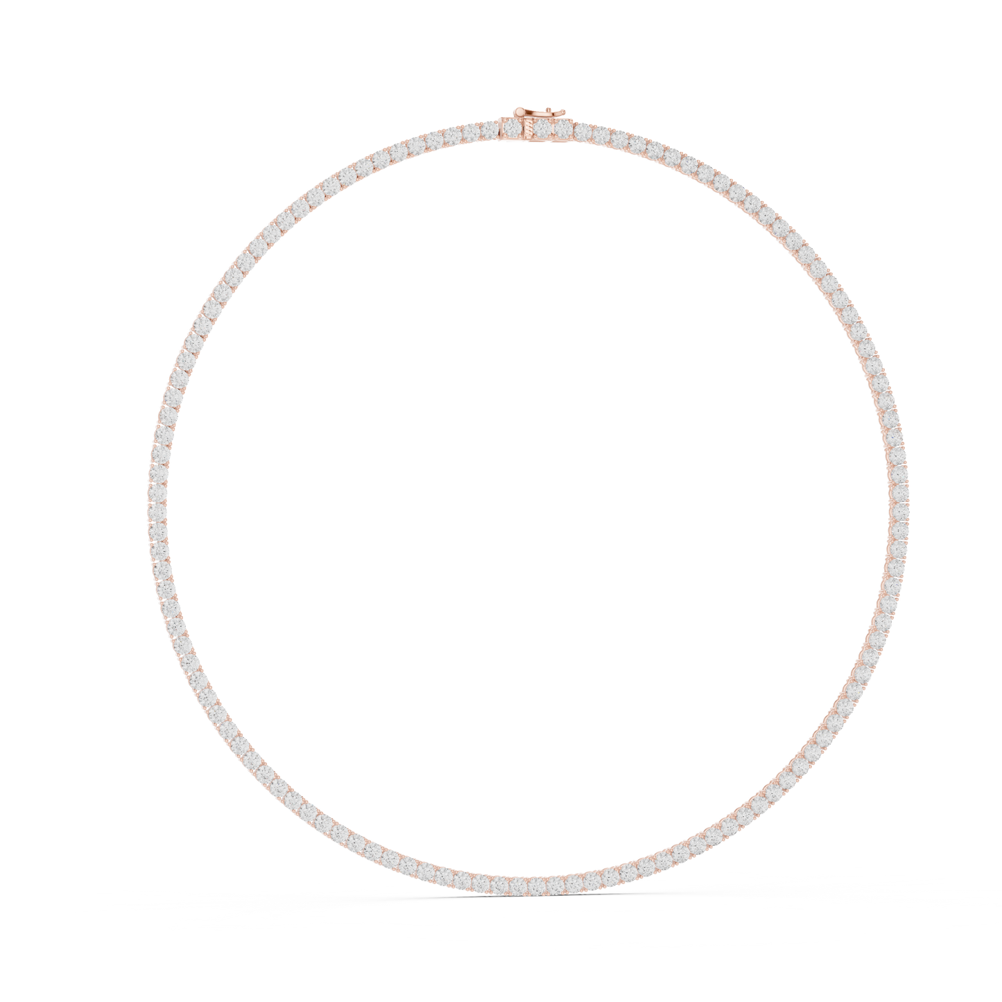 7.21 Ct Natural & Lab Grown Diamond Round Shape 10k Solid Gold Stunning Wadding Wear Diamond Necklace