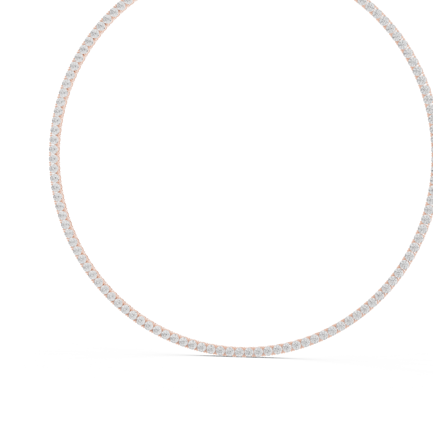7.21 Ct Natural & Lab Grown Diamond Round Shape 10k Solid Gold Stunning Wadding Wear Diamond Necklace