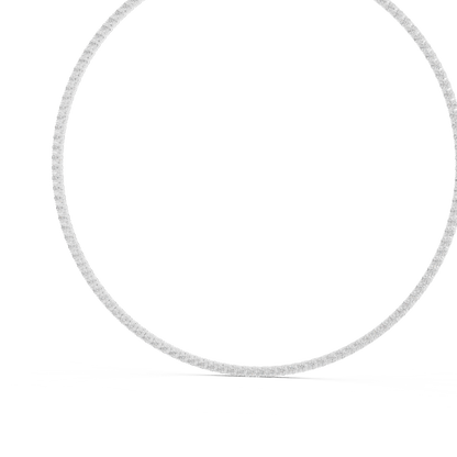 7.21 Ct Natural & Lab Grown Round Shape 10k Solid Gold Stunning Wadding Wear Diamond Necklace