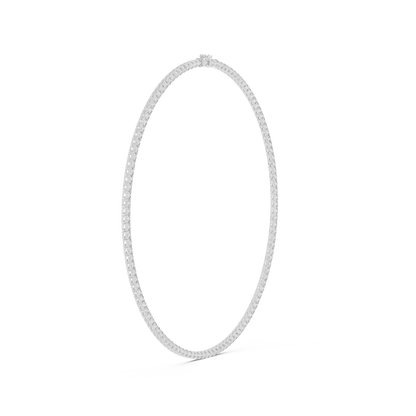 7.21 Ct Natural & Lab Grown Round Shape 10k Solid Gold Stunning Wadding Wear Diamond Necklace