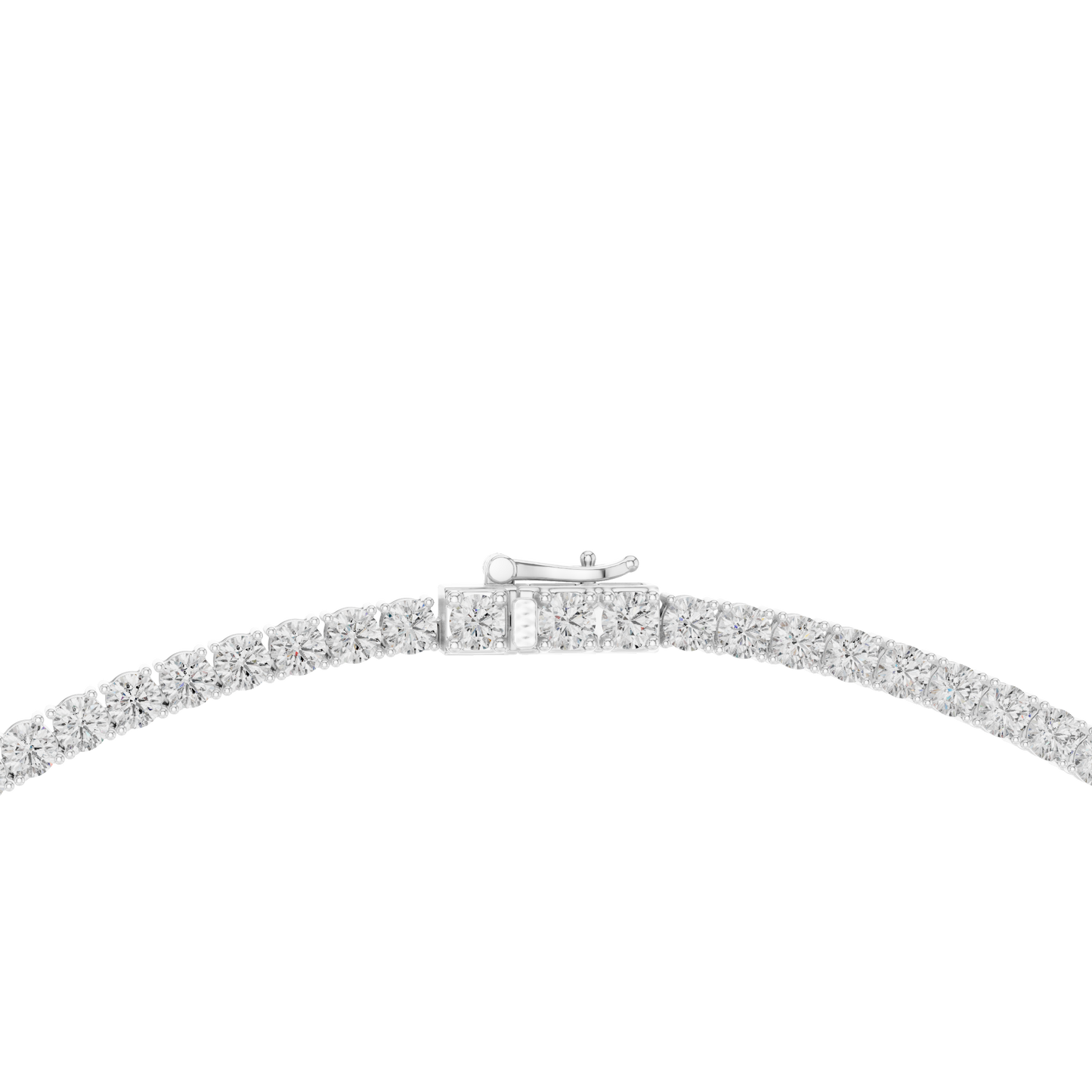 7.21 Ct Natural & Lab Grown Diamond Round Shape 10k Solid Gold Stunning Wadding Wear Diamond Necklace