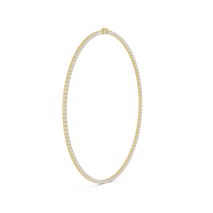 7.21 Ct Natural & Lab Grown Round Shape 10k Solid Gold Stunning Wadding Wear Diamond Necklace