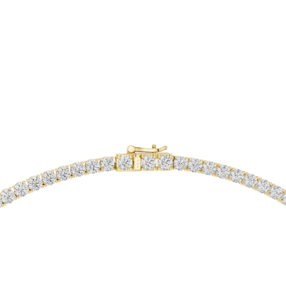 7.21 Ct Natural & Lab Grown Round Shape 10k Solid Gold Stunning Wadding Wear Diamond Necklace