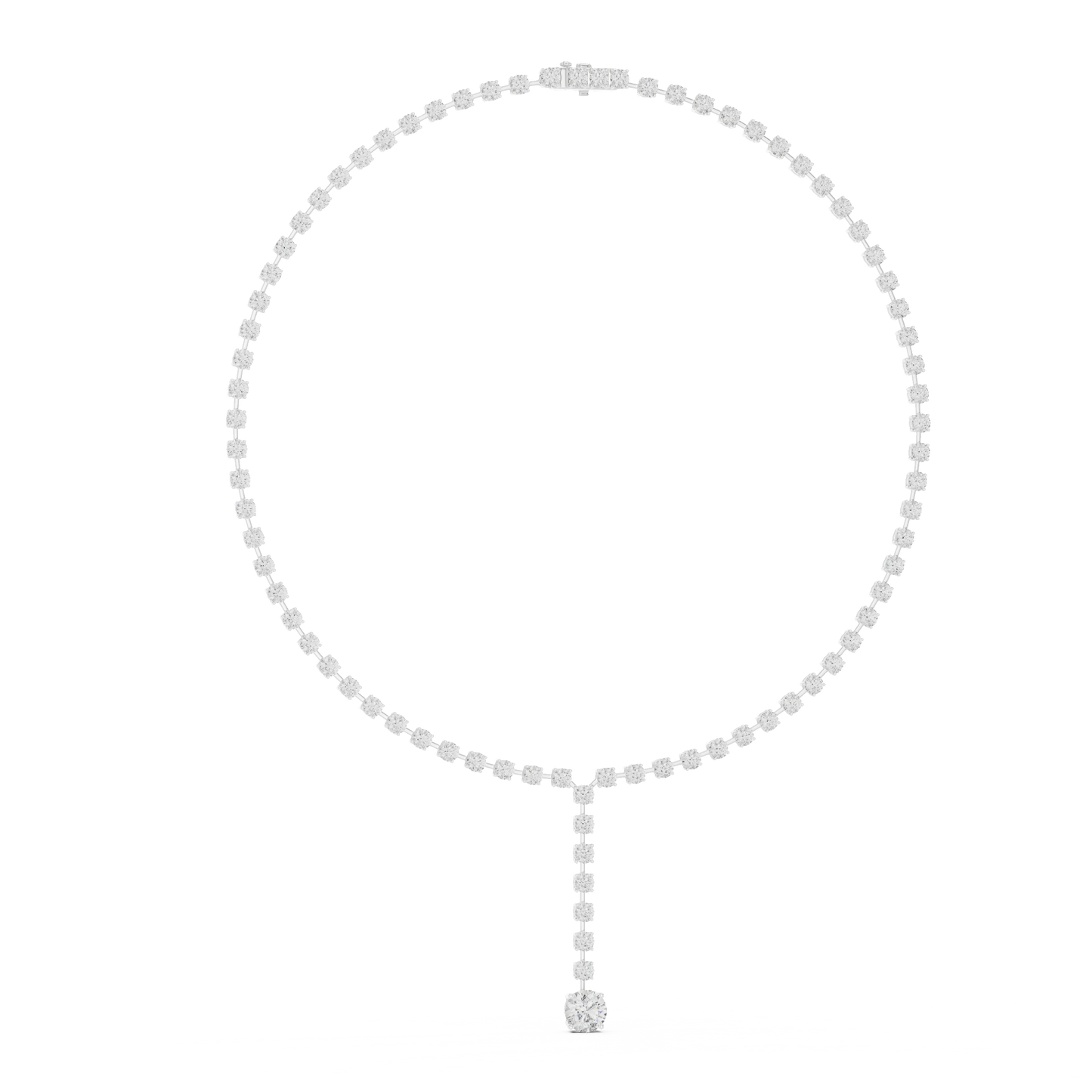 Round Shapes Lab Grown & Natural Diamond 13.44 Ct 10k Solid Gold Antiques Tennis Necklace For Women