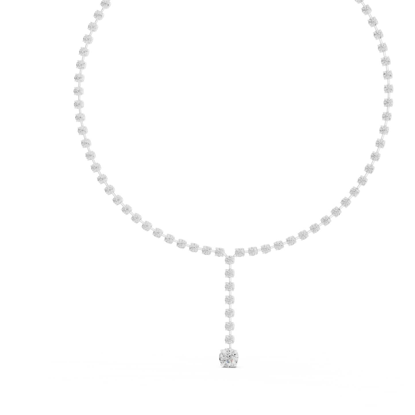 Round Shapes Lab Grown & Natural Diamond 13.44 Ct 10k Solid Gold Antiques Tennis Necklace For Women