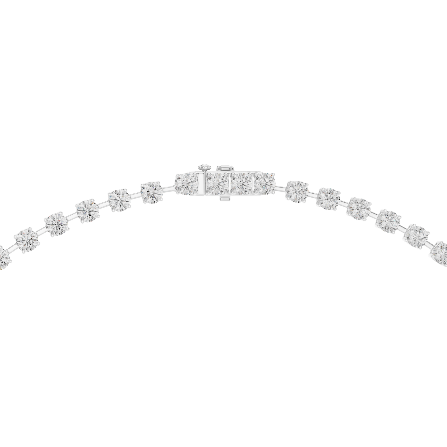 Round Shapes Lab Grown & Natural Diamond 13.44 Ct 10k Solid Gold Antiques Tennis Necklace For Women