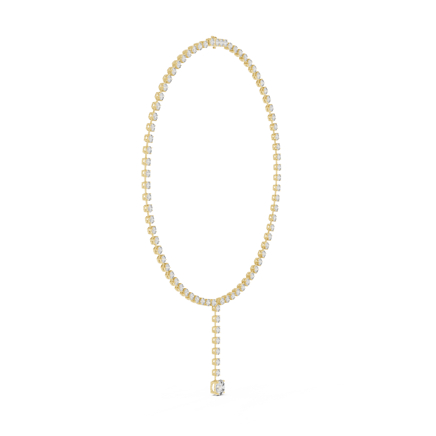 Round Shapes Lab Grown & Natural Diamond 13.44 Ct 10k Solid Gold Antiques Tennis Necklace For Women