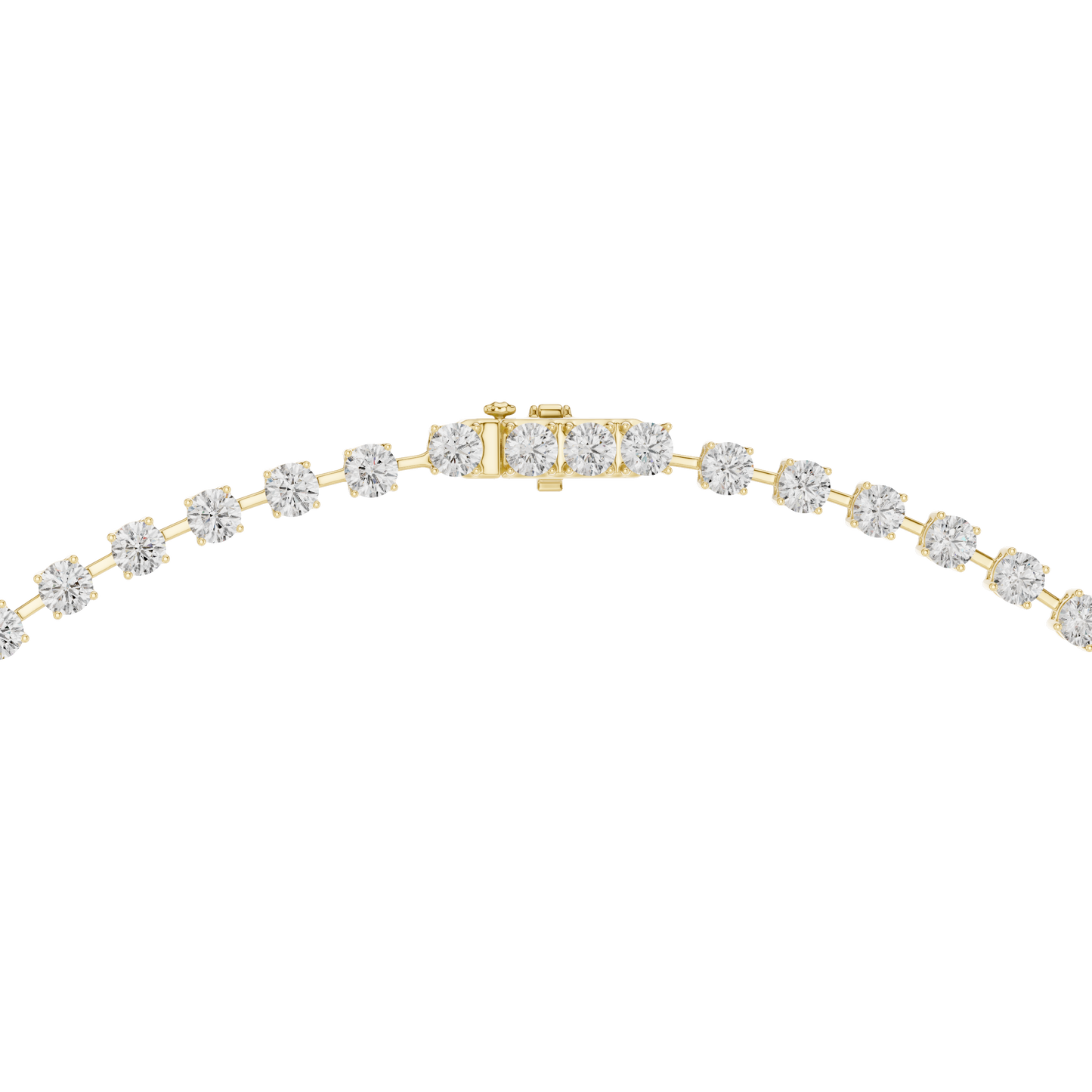 Round Shapes Lab Grown & Natural Diamond 13.44 Ct 10k Solid Gold Antiques Tennis Necklace For Women