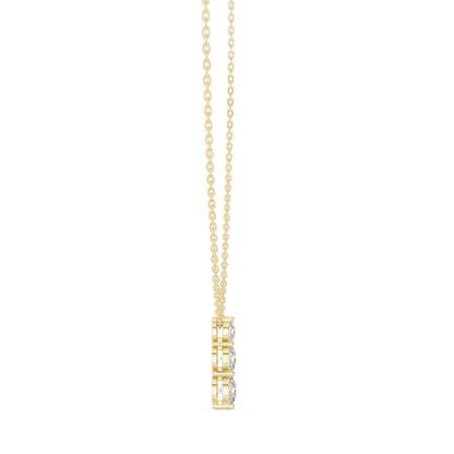 Round Shape 1.07 Ct Lab Grown 10k Solid White Gold Stunning Vintage Style Diamond Pendant For Wedding Wear