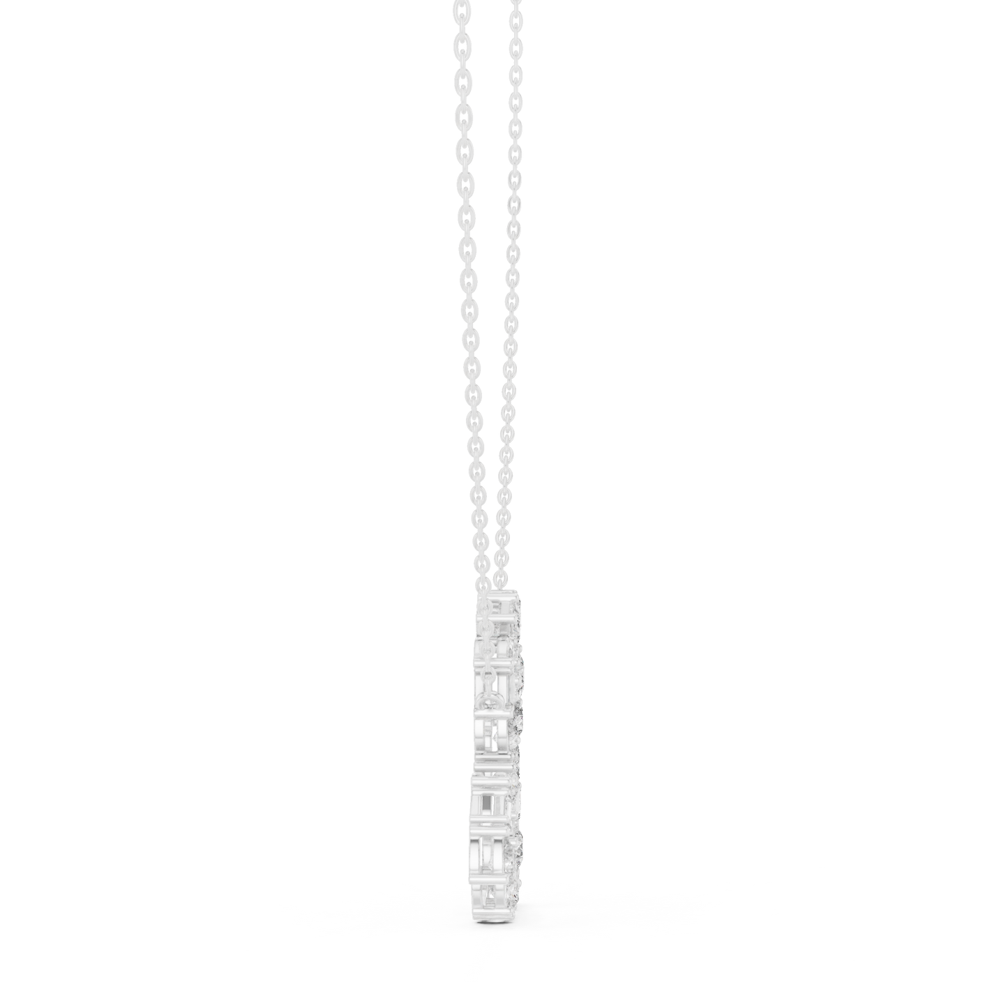 Multiple Diamond Heart Type  2.68 Ct Lab Grown-Natural Classy Every Shining Diamond Pendant For Women