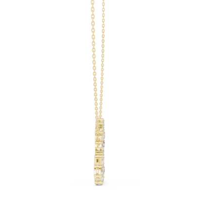 Multiple Diamond Heart Type  2.68 Ct Lab Grown-Natural Classy Every Shining Diamond Pendant For Women