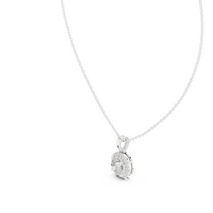 2.29 Ct Round Shape 14k Solid Gold Stunning Sparkling Diamond Pendant For Wedding Wear