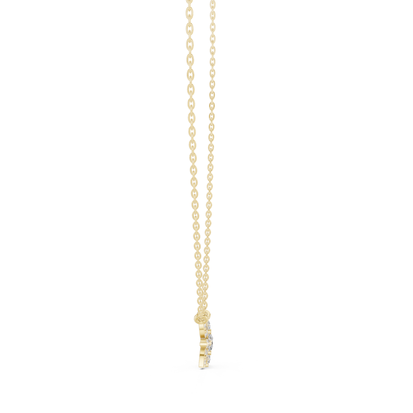 2.05 Cr Round Shape Lab Grown Sparkling Affordable 10k Solid Gold Diamond pendent For Her