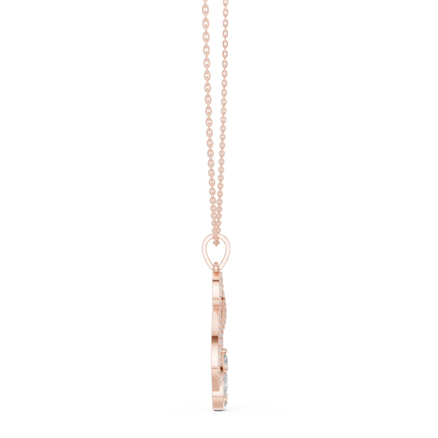 Pear, Round, & Marquise Drop Type Vintage Elegance Diamond Pendant For Women Daily Wear