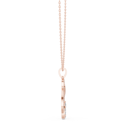 Pear, Round, & Marquise Drop Type Vintage Elegance Diamond Pendant For Women Daily Wear