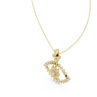 2.82 Ct Round Cut Eyes Shape 18k Solid Gold Every Shiny Wear Occasionally Diamond Pendant For Her