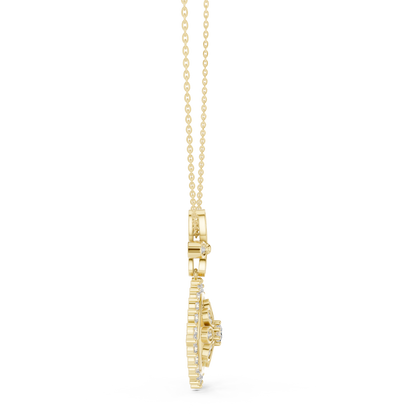 2.82 Ct Round Cut Eyes Shape 18k Solid Gold Every Shiny Wear Occasionally Diamond Pendant For Her