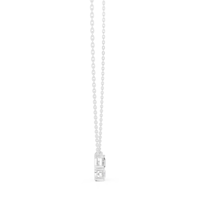 Cushion, Emerald & Oval Shape 1.73 Ct Lab Grown Three Stone Classic Solitaire Diamond Pendant For Her