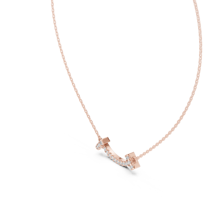 Round Shape Stunning New Style 14k Solid Gold Diamond Pendant For Women Daily Wear