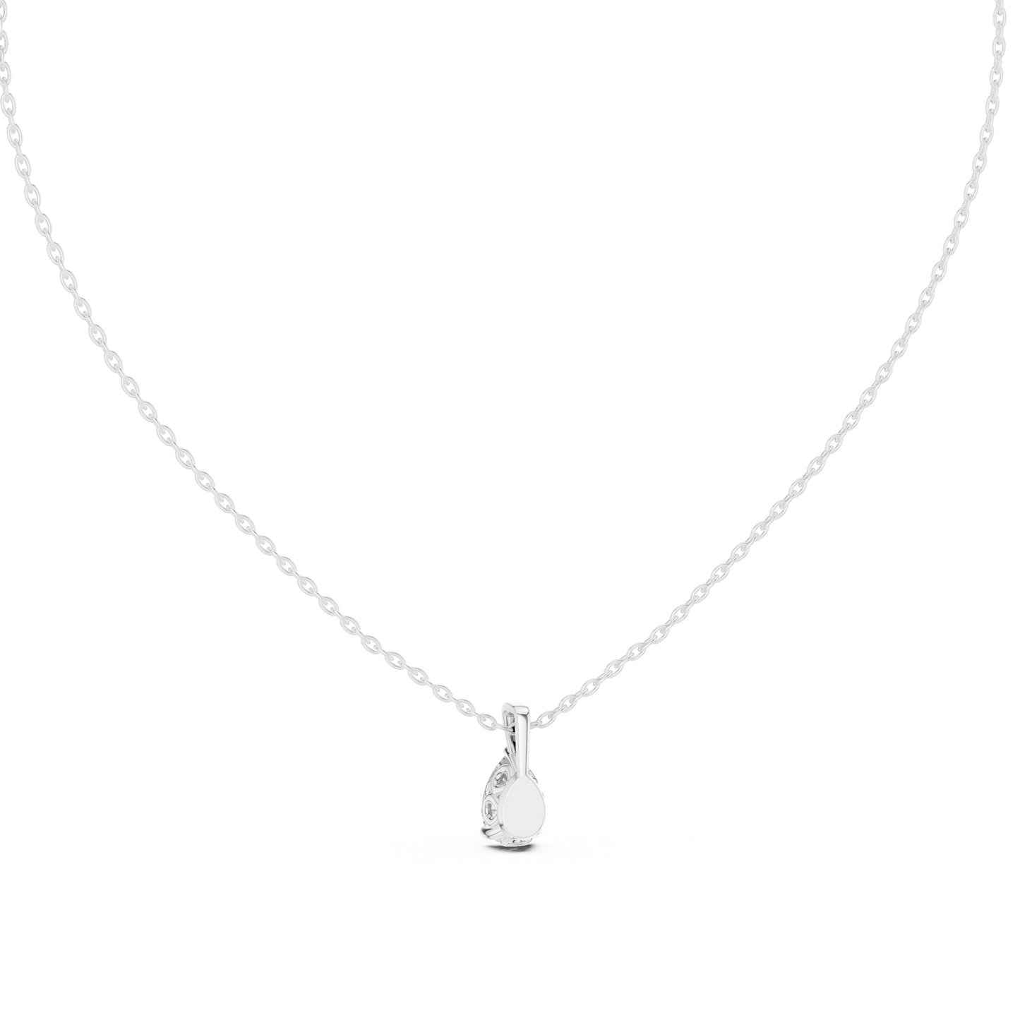 Pear Shape 1.00 Ct New Solitaire Lab Grown Elegance Vintage Style Diamond Pendant For Women