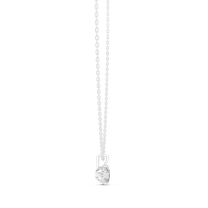 Round Cut Single Diamond Pendant In 14k Solid Yellow Gold Minimalist Lab Grown Solitaire Necklace