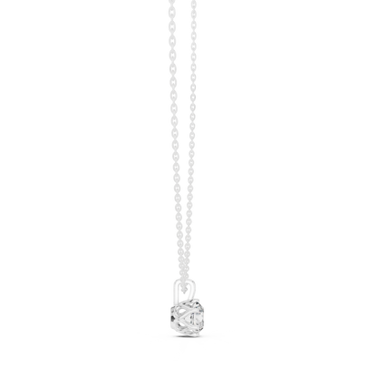 labgrown 1.00 Ct Diamond Round Shape Diamond Pendant For Her In 18K Solid Gold