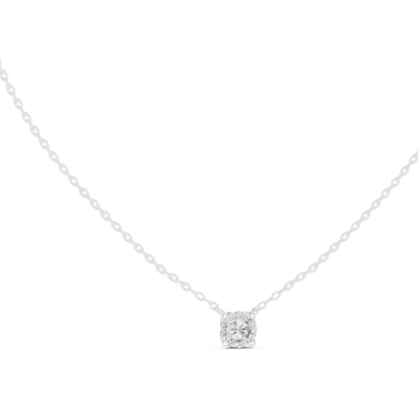 0.85 Carat Colorless sparkling labgrown Round Diamond Solitaire Pendant Necklace Gift For Her