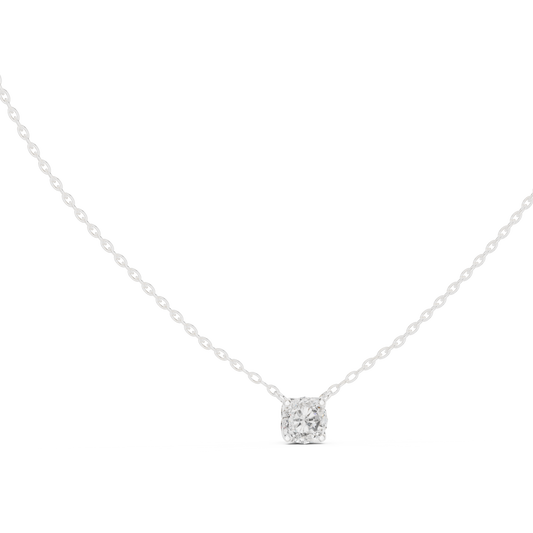 0.85 Carat Colorless sparkling labgrown Round Diamond Solitaire Pendant Necklace Gift For Her
