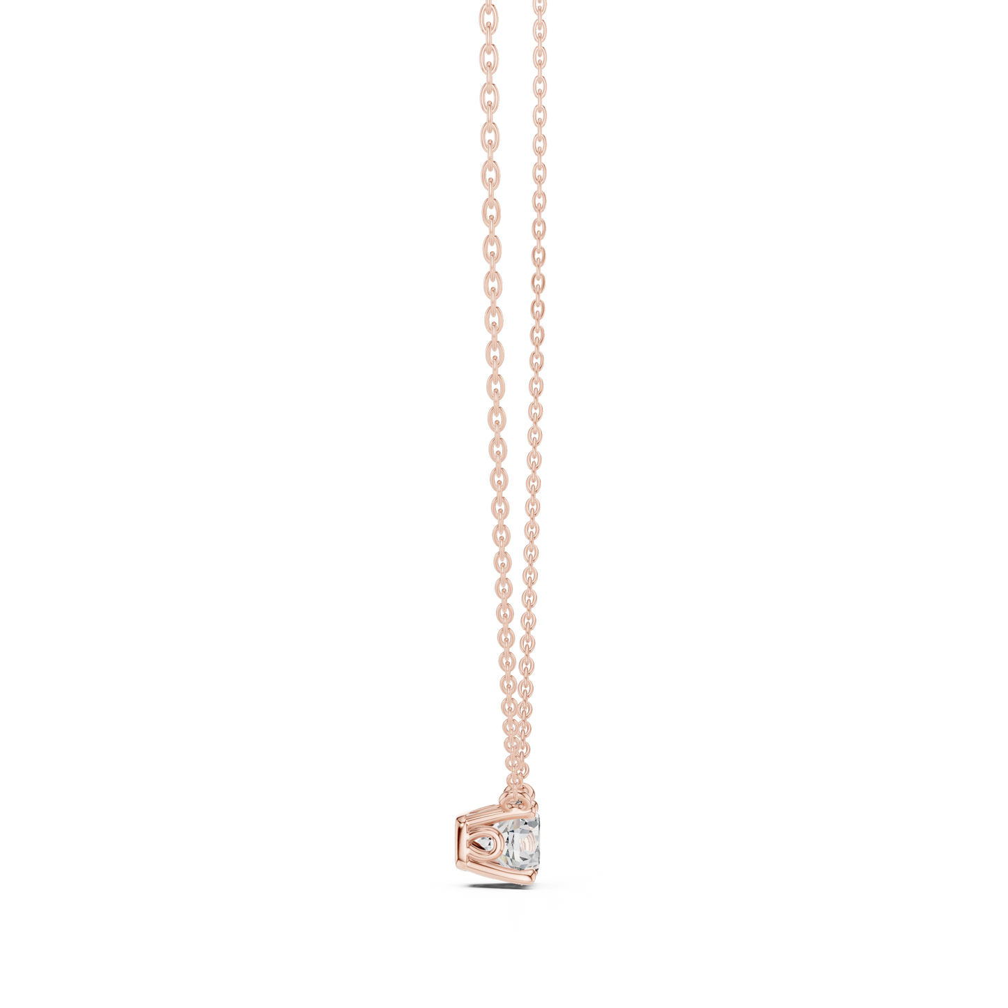 Round Shaped Diamond Pendant Lab Grown Diamond Necklace Elegant Gift For Women