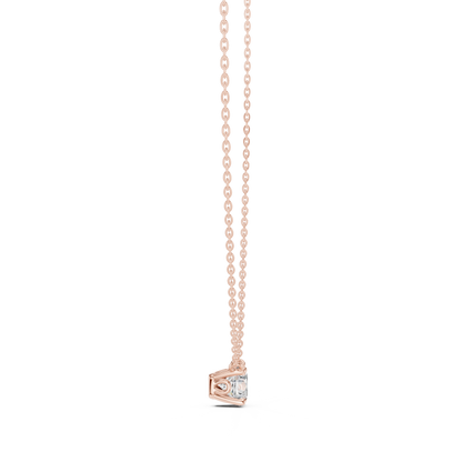 Round Shaped Diamond Pendant Lab Grown Diamond Necklace Elegant Gift For Women