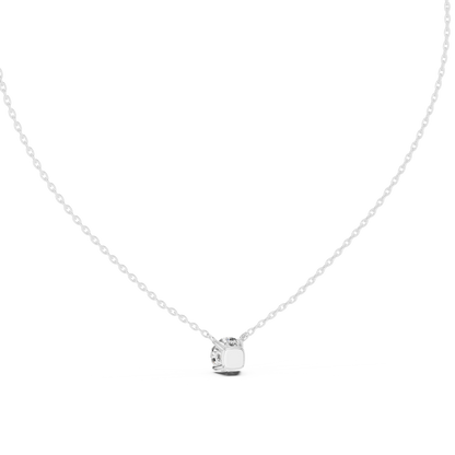 Round Shaped Diamond Pendant Lab Grown Diamond Necklace Elegant Gift For Women