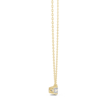 Round Shaped Diamond Pendant Lab Grown Diamond Necklace Elegant Gift For Women