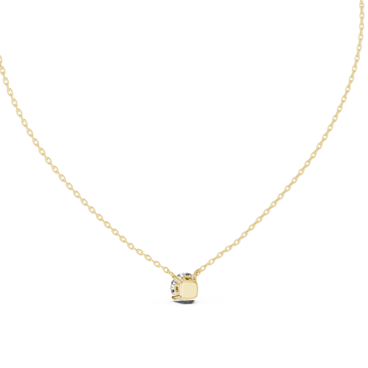 Round Shaped Diamond Pendant Lab Grown Diamond Necklace Elegant Gift For Women