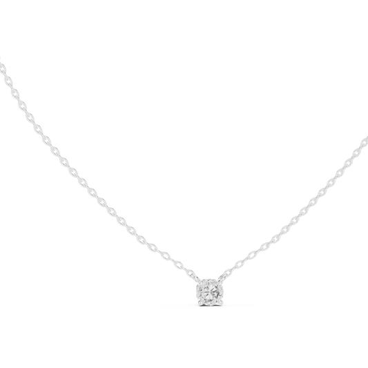 0.50 CT Minimalist Colorless Round Labgrown Diamond pendant For Her In 14k Solid Gold