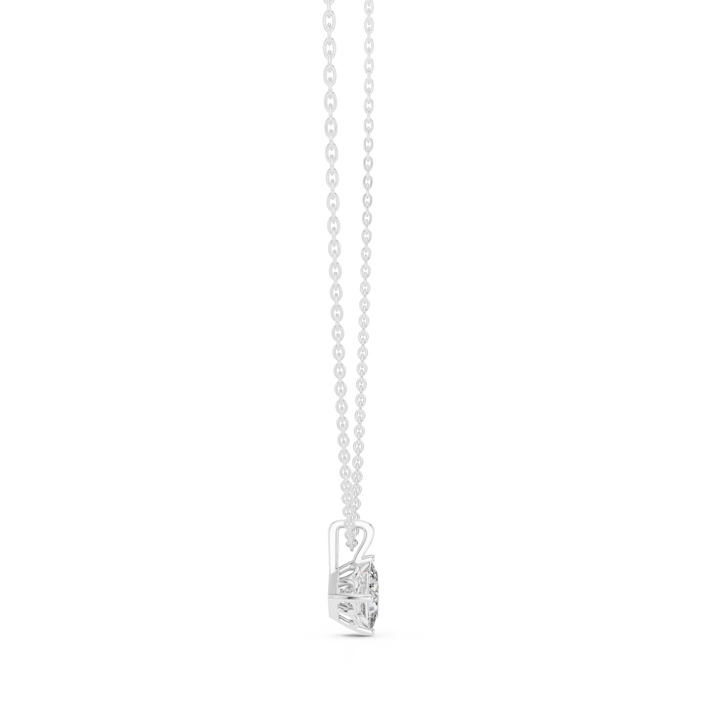 princess Cololress Labgrown Diamond Sparkling Pendant 1 Ct Solitaire 14K gold Jewelry