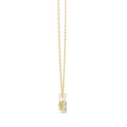 0.75 Ct Colorless Labgrown Ecofriendly Sparkling Diamond Pendant In 14K Solid Yellow Gold