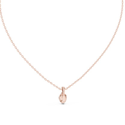 0.75 CT Oval Cut Labgrown Diamond Soliatire Pendant For Her In 14K Solid White Gold