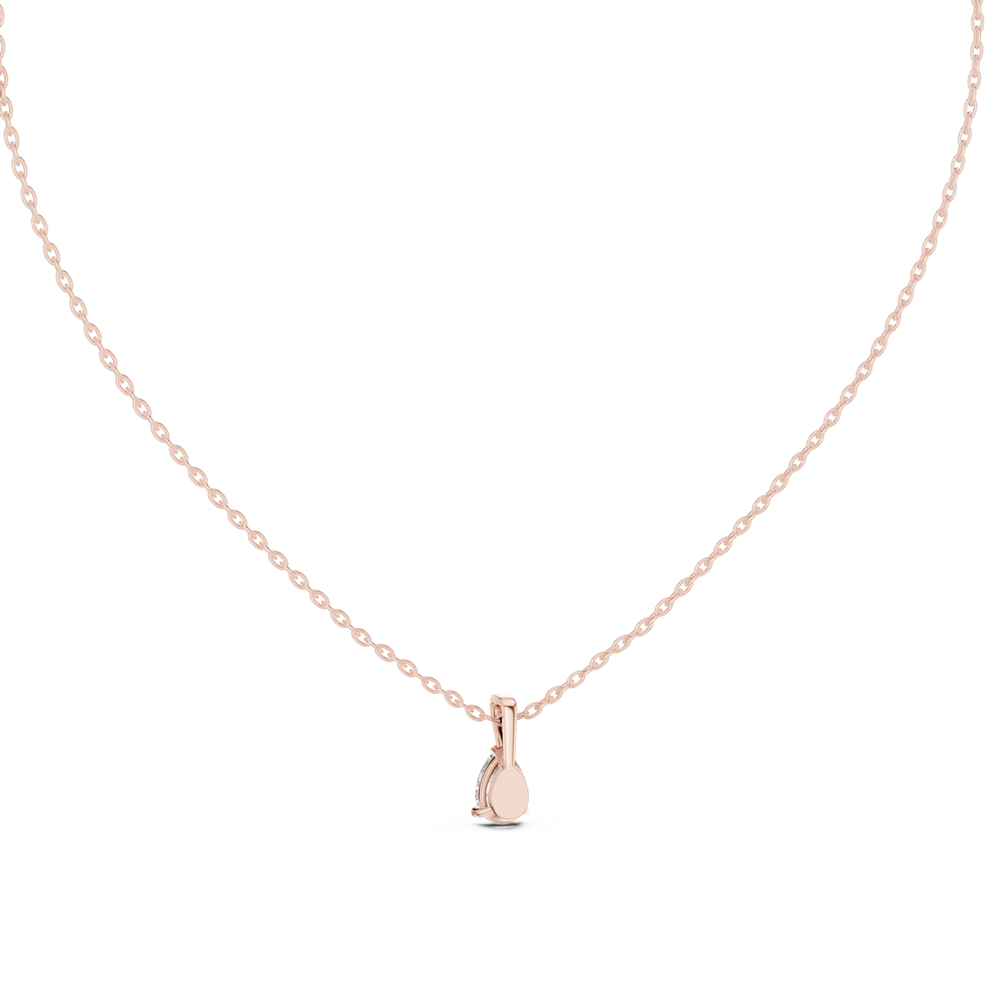 Elegant Pear Cut Labgrown Diamond Solitaire Pendant For Her In 14K Solid Yellow Gold