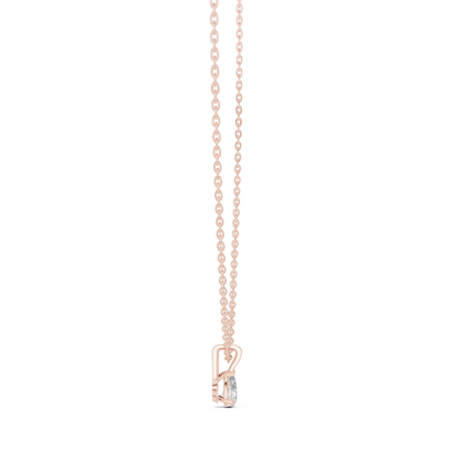 Classic 0.50 Ct Pear Cut Labgrown Diamond Solitaire Pendant For Her In 18K Solid Yellow Gold