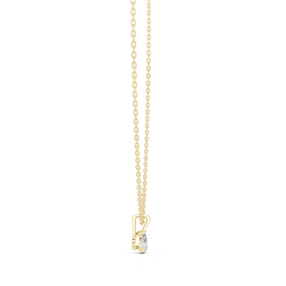 Classic 0.50 Ct Pear Cut Labgrown Diamond Solitaire Pendant For Her In 18K Solid Yellow Gold